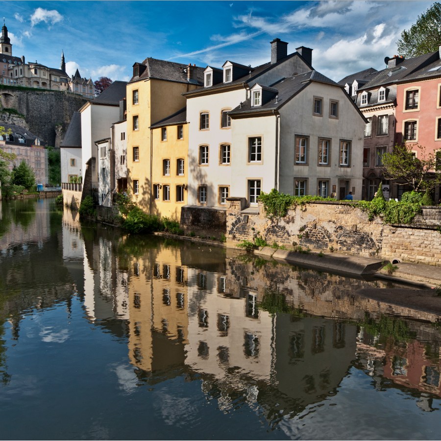 Alzette river in Luxembourg's Grund