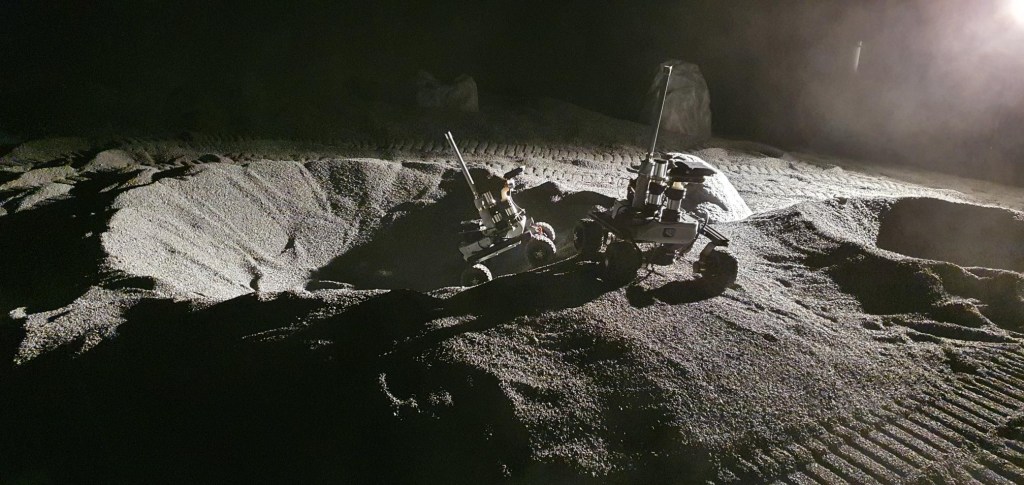 SnT – LunaLab: the Lunar analogue facility constructed by the Space Robotics (SpaceR) Research Group at SnT, used by researchers and students of the Interdisciplinary Space Master (ISM) at the University of Luxembourg