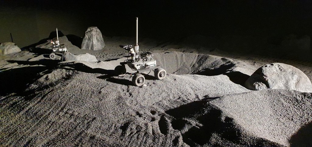 SnT – LunaLab: the Lunar analogue facility constructed by the Space Robotics (SpaceR) Research Group at SnT, used by researchers and students of the Interdisciplinary Space Master (ISM) at the University of Luxembourg